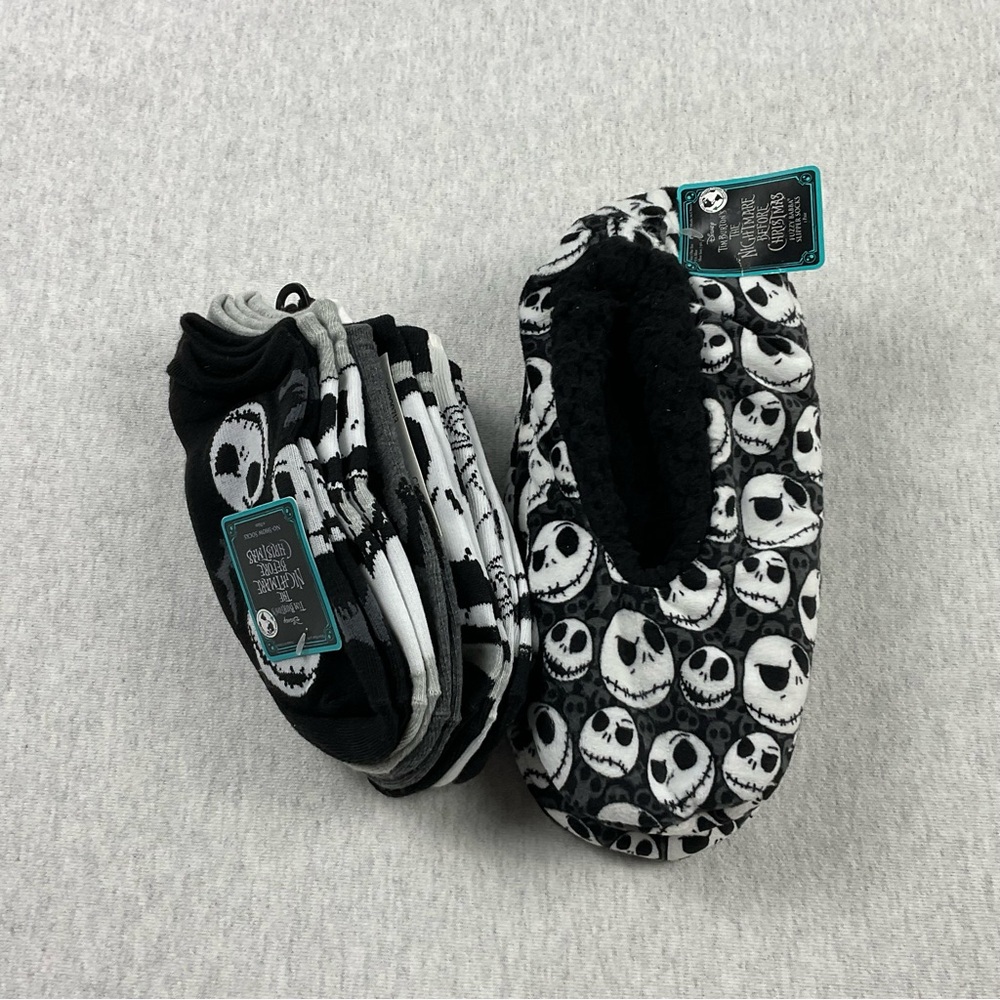 Disney Tim Burton’s The Nightmare Before Christmas Slippers and Socks Bundle